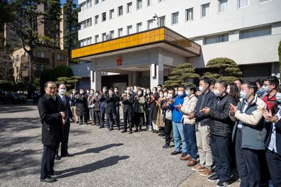 中國駐日本大使孔鉉佑離任回國