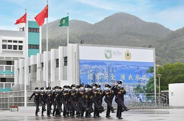 香港海關今日全面採用中式步操彰顯民族情懷